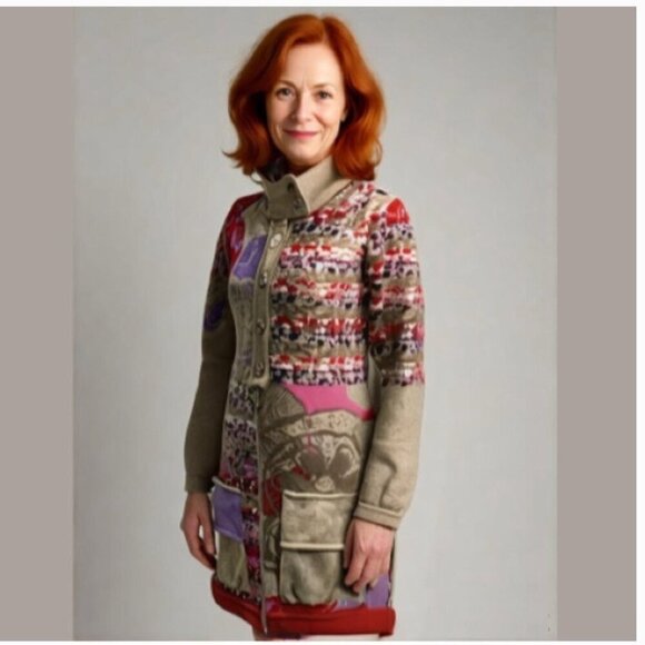 Kooi Knitwear Knit Jacket Wool colorful - Picture 1 of 16